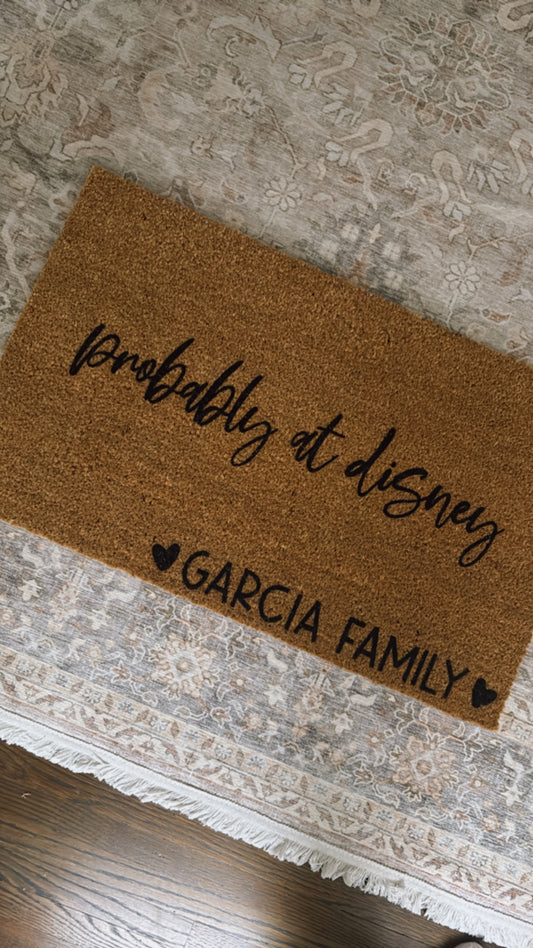 Probably at Disney Doormat
