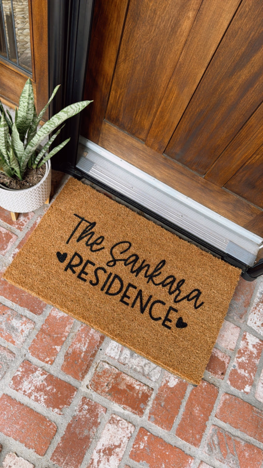 The Last Name Residence Doormat