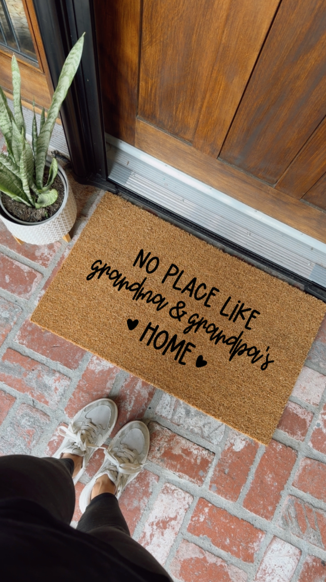 No Place Like Grandma & Grandpa's Home Doormat