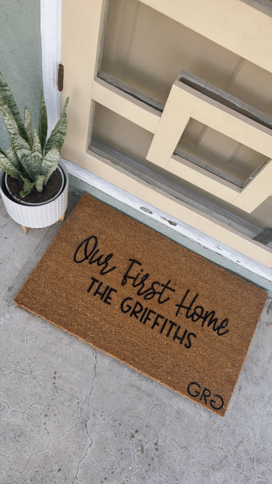 Our First Home Doormat (Option 1)