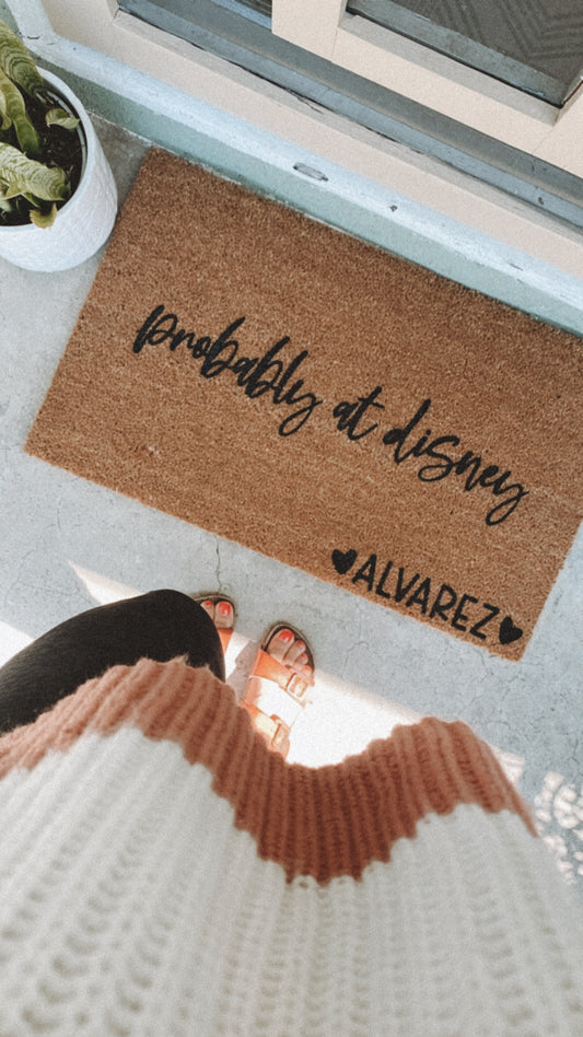 Probably at Disney Doormat