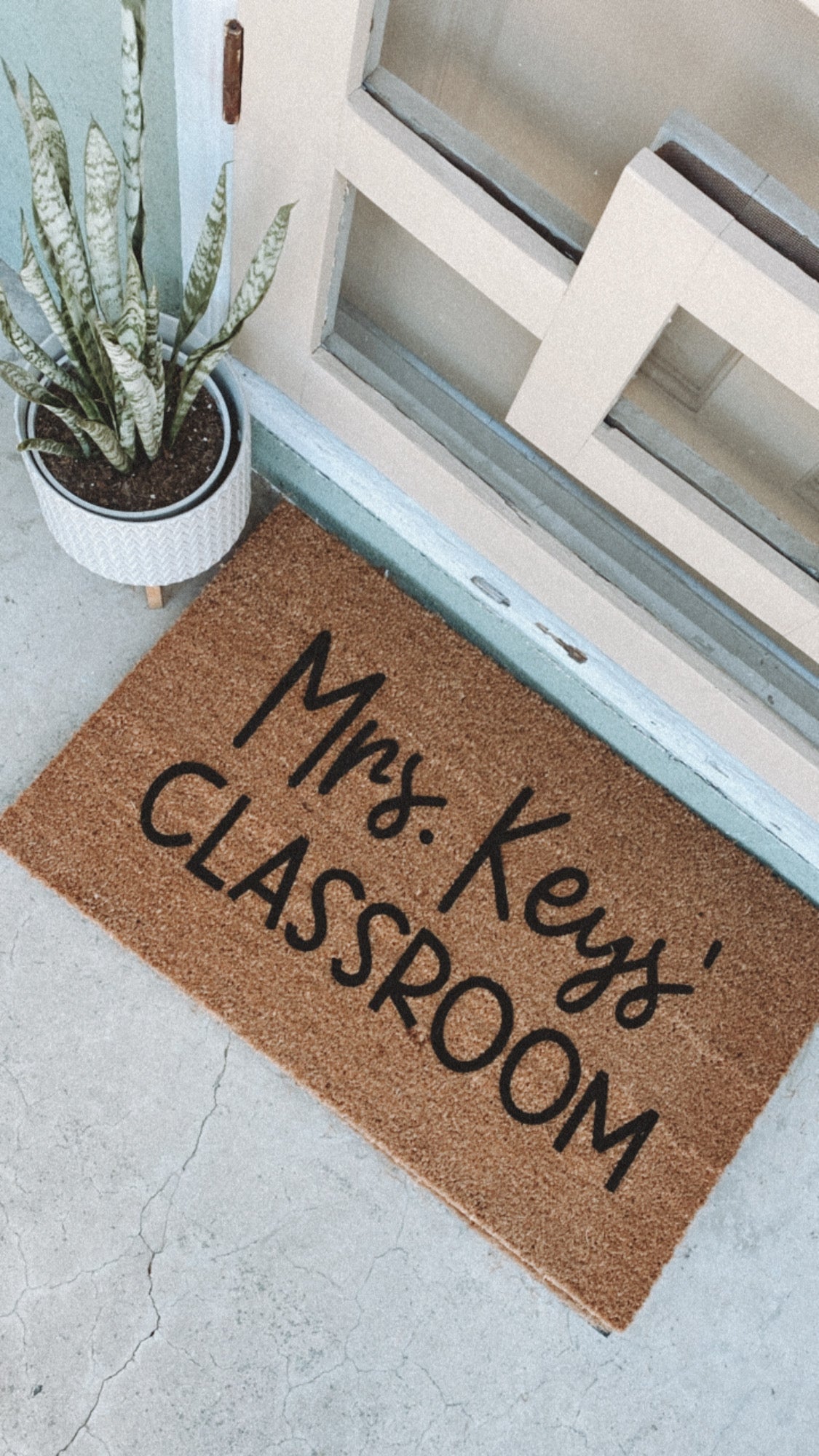 Mrs. Teacher's Classroom Doormat