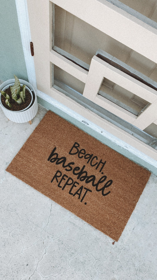 Beach. Baseball. Repeat Doormat