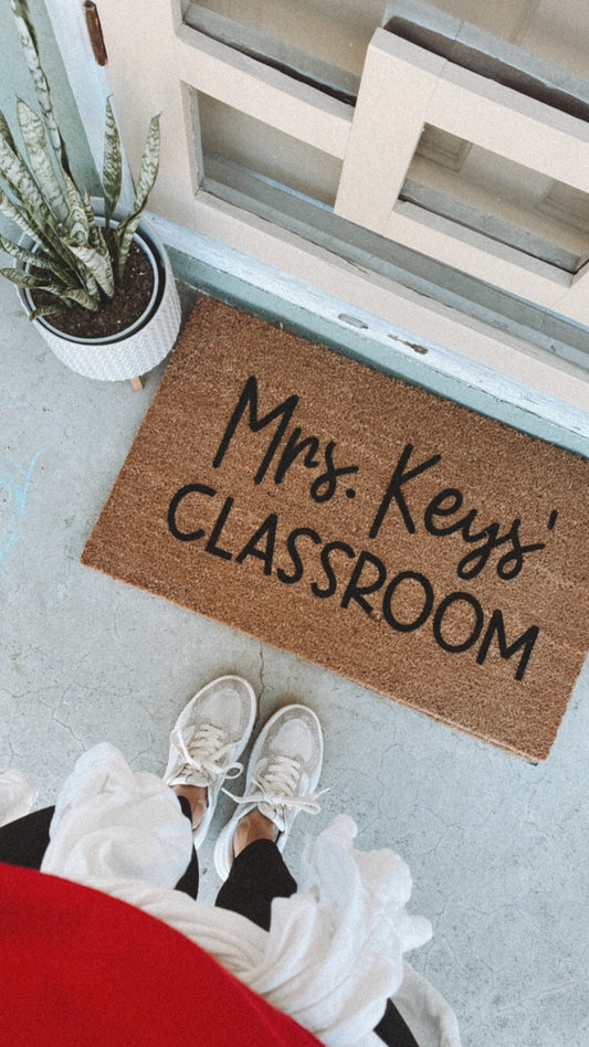 Mrs. Teachers Classroom Doormat