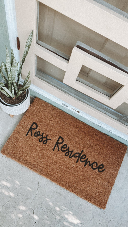 Name Residence Doormat