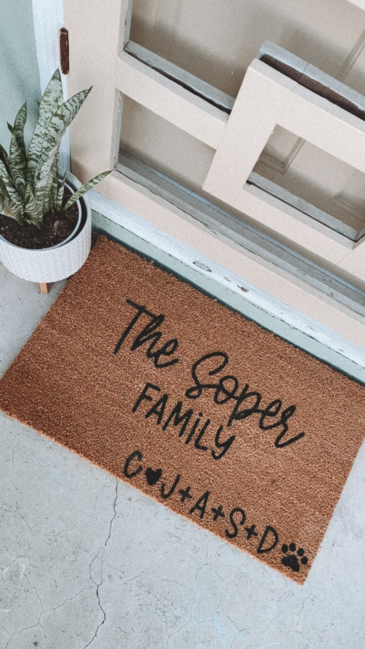 The Last Name Family Doormat