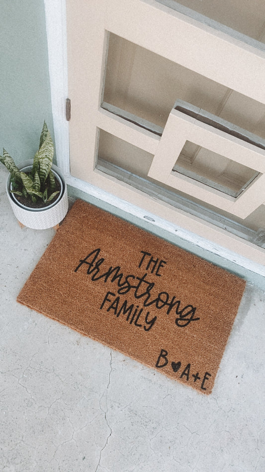 The Last Name Family Doormat (Option 2)